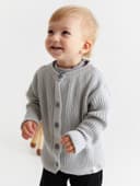 Кардиган вязаный «Крошка Я», рост 86-92, серый