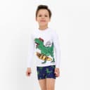 Костюм купальный для мальчика KAFTAN «Динозавр», сине-белый, рост 98-104 см