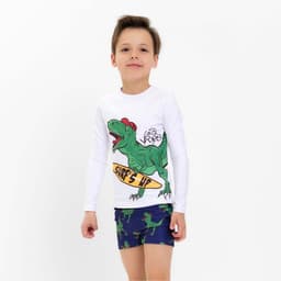 Костюм купальный для мальчика KAFTAN «Динозавр», сине-белый, рост 98-104 см