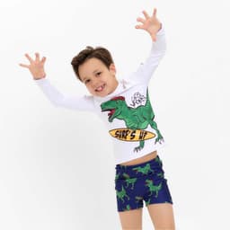 Костюм купальный для мальчика KAFTAN «Динозавр», сине-белый, рост 98-104 см