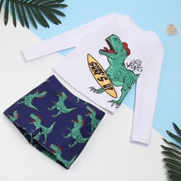 Костюм купальный для мальчика KAFTAN «Динозавр», сине-белый, рост 98-104 см