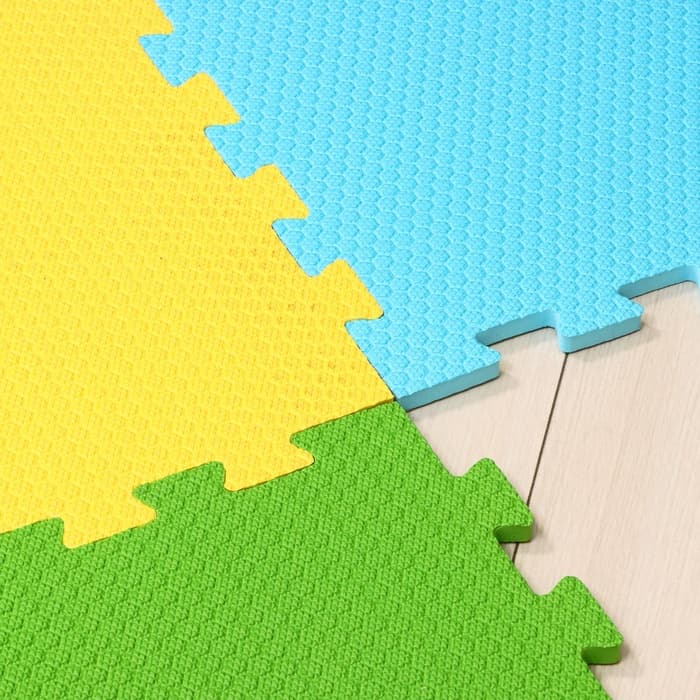 Мягкий коврик - пазл «New-накат. Соты», 100×100 см, зелёный, универсальный