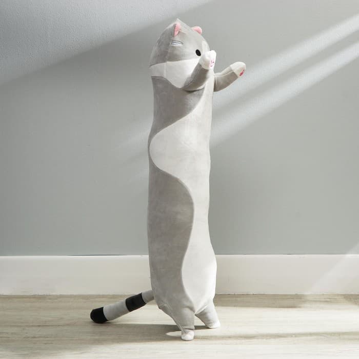 Мягкая игрушка-подушка «Кот», 110 см, цвет серый