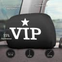 Чехлы на подголовник VIP, черные, набор 2 шт.