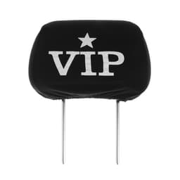 Чехлы на подголовник VIP, черные, набор 2 шт.