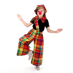 Костюм карнавальный «Клоун с бабочкой», цветная клетка, рост 104-128 см