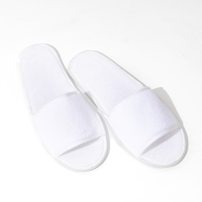 Тапочки махровая ткань, поролон 3 мм, картон 43 размер (индивидуальная упаковка)