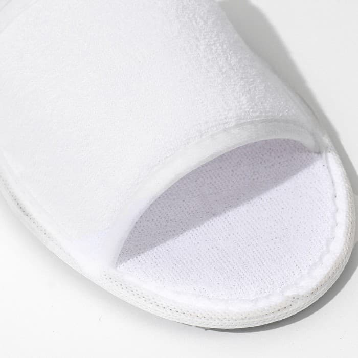 Тапочки махровая ткань, поролон 3 мм, картон 43 размер (индивидуальная упаковка)