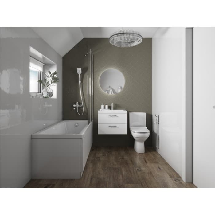 Душевой гарнитур Cersanit FERRO, 3 режима, шланг 150 металл квадрат, хром