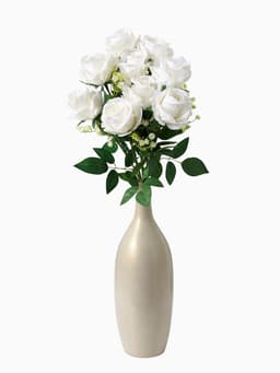 Цветы искусственные «Роза венесуэльская», 8×56 см, белые