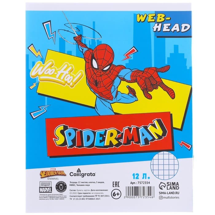 Набор первоклассника в папке, «Человек-паук», 40 предметов