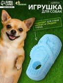 Игрушка для собак «Шлёпка», TPR, массажная, 12×6.2 см, голубая