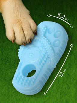 Игрушка для собак «Шлёпка», TPR, массажная, 12×6.2 см, голубая