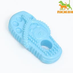 Игрушка для собак «Шлёпка», TPR, массажная, 12×6.2 см, голубая