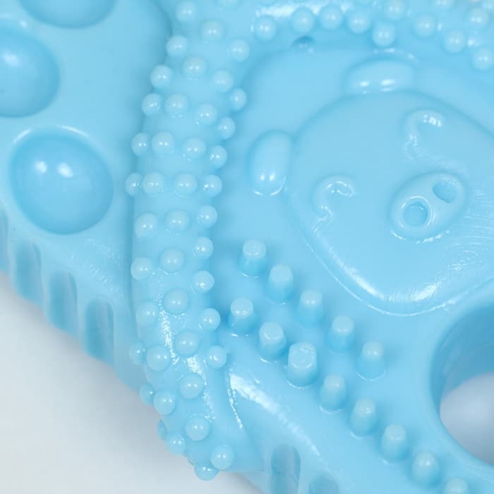 Игрушка для собак «Шлёпка», TPR, массажная, 12×6.2 см, голубая