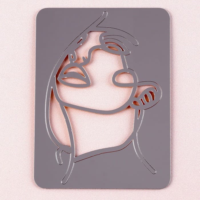 Топпер для торта «Девушка», золотой