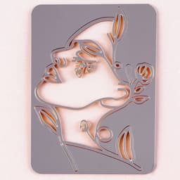 Топпер для торта «Девушка с цветами», золотой