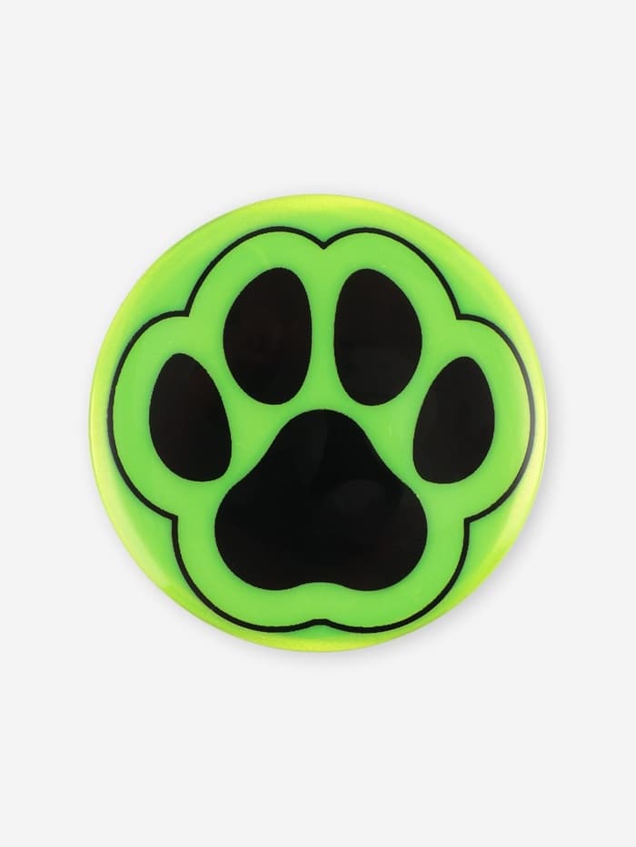 Светоотражающий значок «Лапка», d=5.8 см, жёлтый