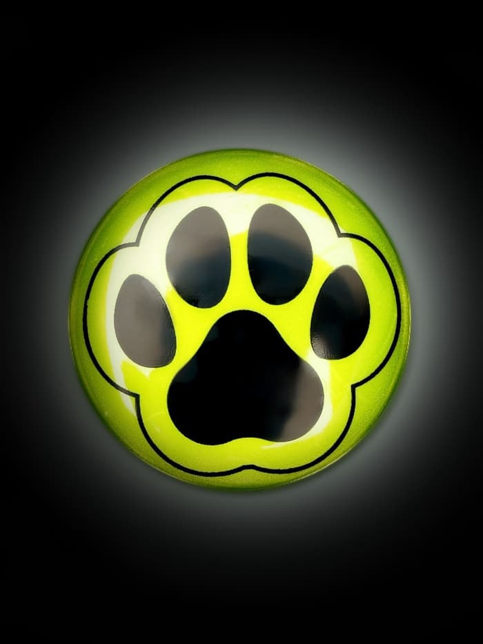 Светоотражающий значок «Лапка», d=5.8 см, жёлтый