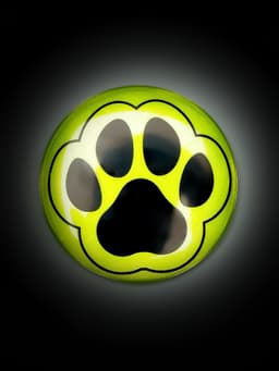 Светоотражающий значок «Лапка», d=5.8 см, жёлтый