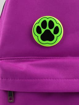 Светоотражающий значок «Лапка», d=5.8 см, жёлтый