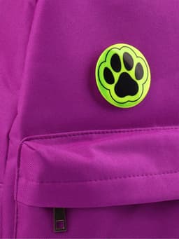 Светоотражающий значок «Лапка», d=5.8 см, жёлтый