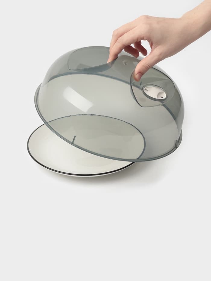 Крышка для СВЧ phibo, d=25 см, h=9.7 см, пластик, чёрная