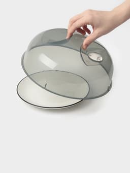 Крышка для СВЧ phibo, d=25 см, h=9.7 см, пластик, чёрная