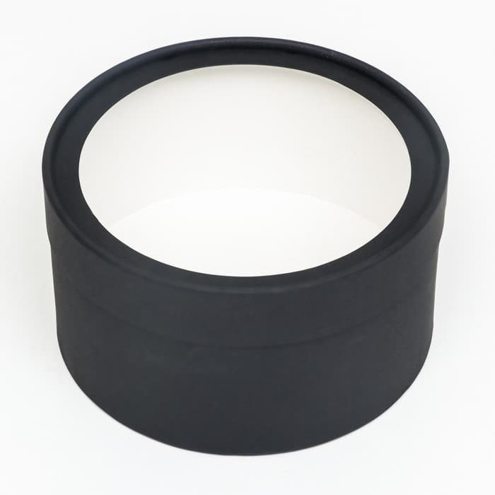 Подарочная коробка круглая, чёрная, завальцованная с окном, 18×10 см