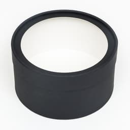 Подарочная коробка круглая, чёрная, завальцованная с окном, 18×10 см