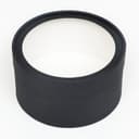 Подарочная коробка круглая, чёрная, завальцованная с окном, 18×10 см