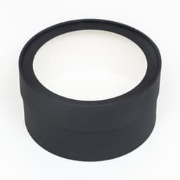 Подарочная коробка круглая, чёрная, завальцованная с окном, 21×11 см