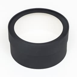 Подарочная коробка круглая, чёрная, завальцованная с окном, 21×11 см