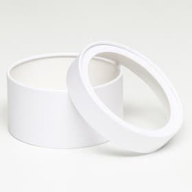 Подарочная коробка тубус «Алмаз» белый, завальцованная с окном, 16×11 см