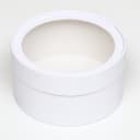 Подарочная коробка тубус «Алмаз» белый, завальцованная с окном, 16×11 см