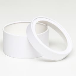 Подарочная коробка тубус «Алмаз» белый, завальцованная с окном, 16×11 см