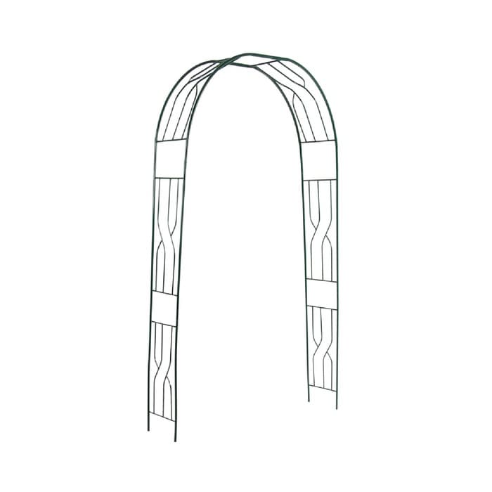 Арка садовая, 250×120×30 см, для вьющихся растений, металлическая, зелёная