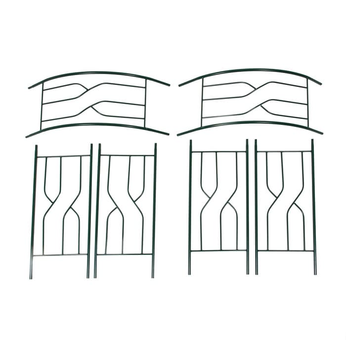 Арка садовая, 250×120×30 см, для вьющихся растений, металлическая, зелёная
