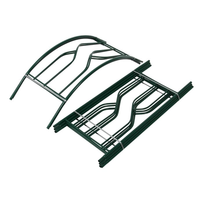 Арка садовая, 250×120×30 см, для вьющихся растений, металлическая, зелёная