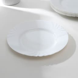 Тарелки Luminarc CADIX, d=25 см, обеденные, набор 6 шт., стеклокерамика, белые