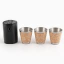 Набор стопок Мастер К, 70 мл, 6 см, 3 шт., чехол, металл