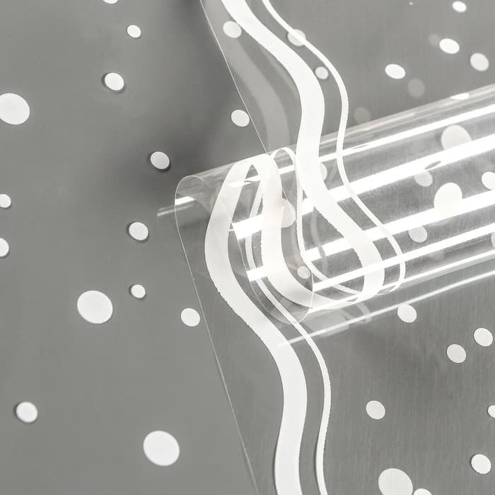 Пленка для цветов «Горох» белая 0.6×200 г, 40 мкм