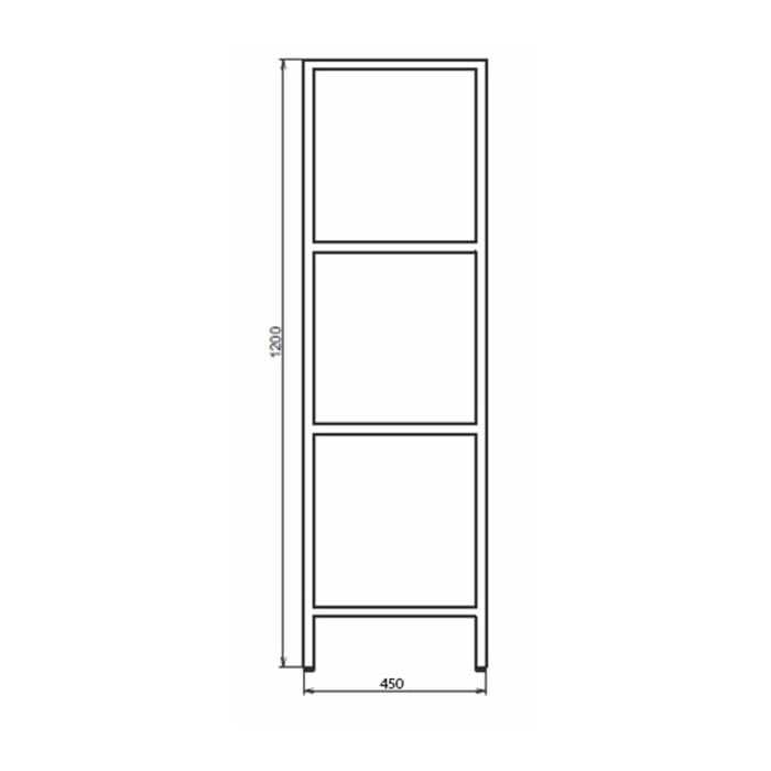 Этажерка напольная универсальная Comforty, 400×320×1600 мм, цвет чёрный