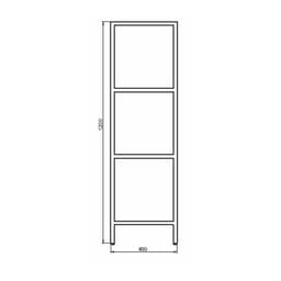 Этажерка напольная универсальная Comforty, 400×320×1600 мм, цвет чёрный