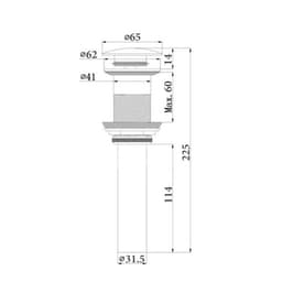 Донный клапан Comforty DK-01G, без перелива, цвет золотой
