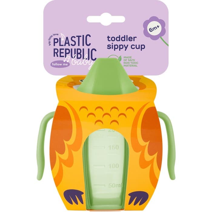 Поильник детский с твёрдым носиком Follow Me, 200 мл., с ручками, зеленый