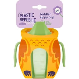 Поильник детский с твёрдым носиком Follow Me, 200 мл., с ручками, зеленый