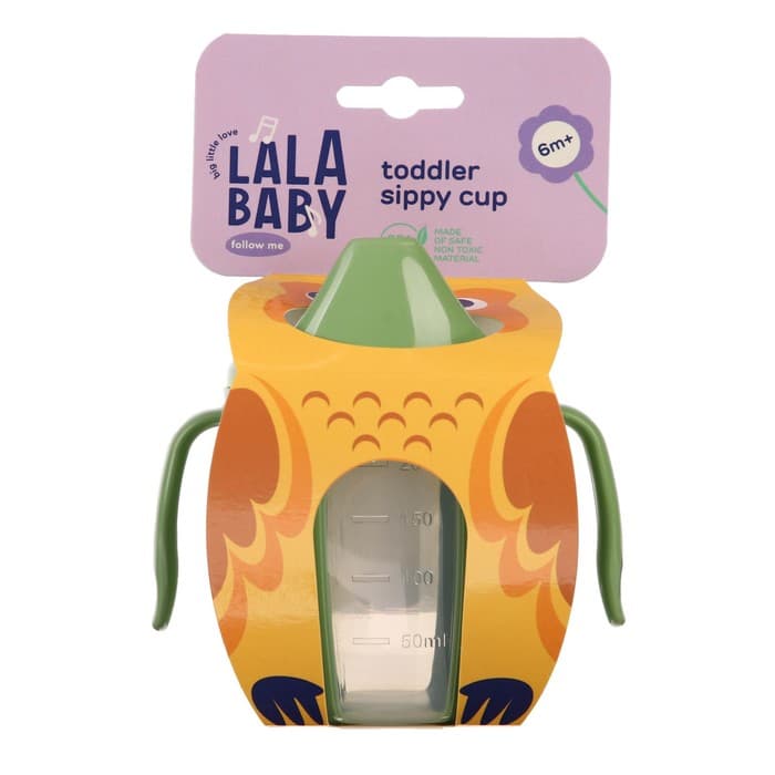 Поильник детский с твёрдым носиком Follow Me, 200 мл., с ручками, зеленый