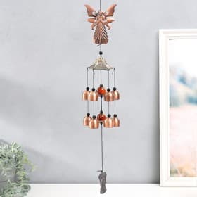 Музыка ветра «Молитва ангела», металл, 10 колокольчиков, под медь, 5×5×55 см