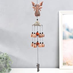 Музыка ветра «Молитва ангела», металл, 10 колокольчиков, под медь, 5×5×55 см